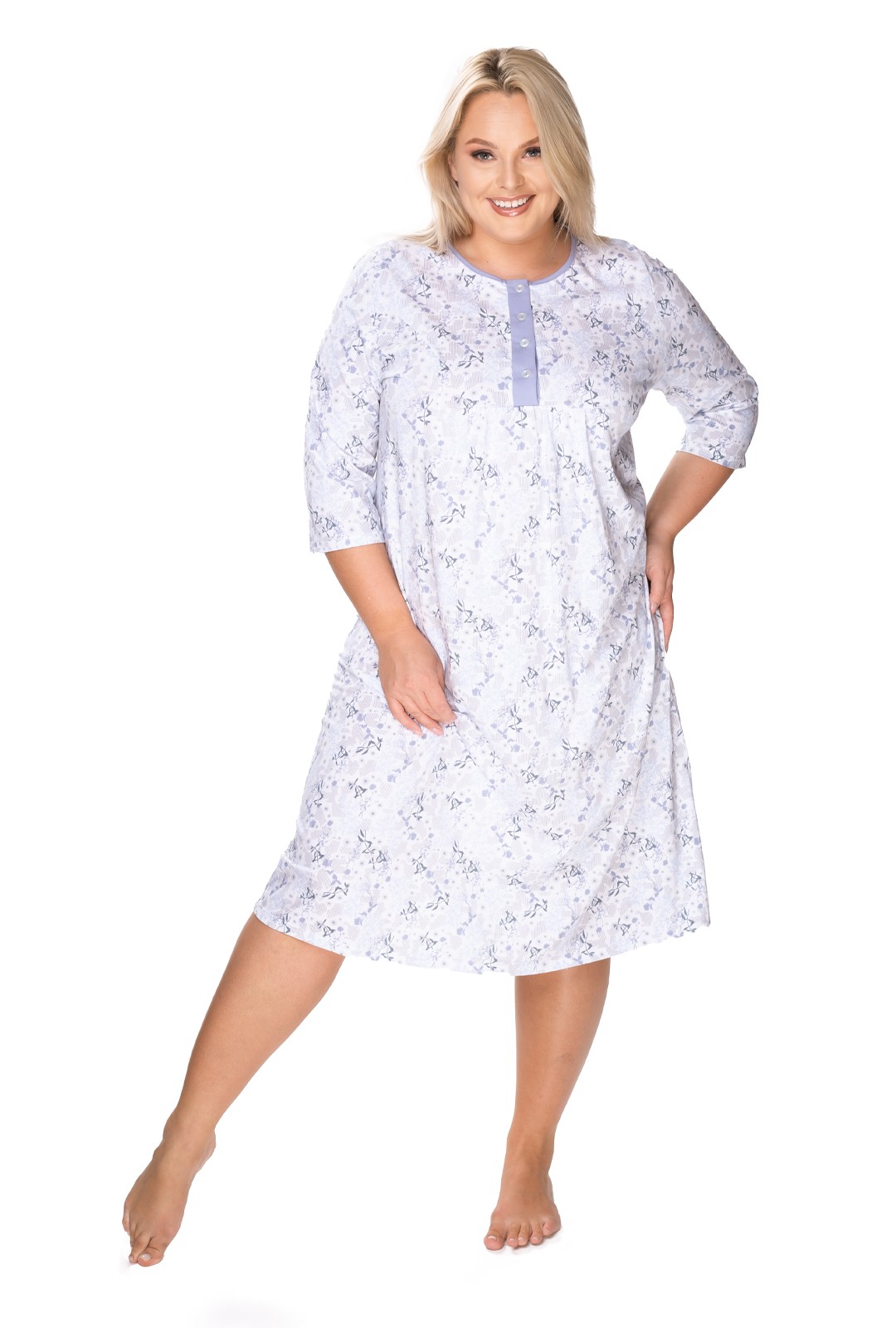 Koszula nocna Helena r. 54 druk w kwiaty
